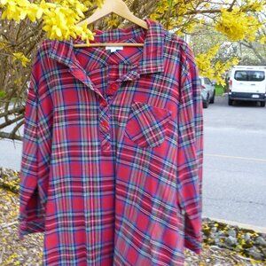 100% cotton flannel nightshirt